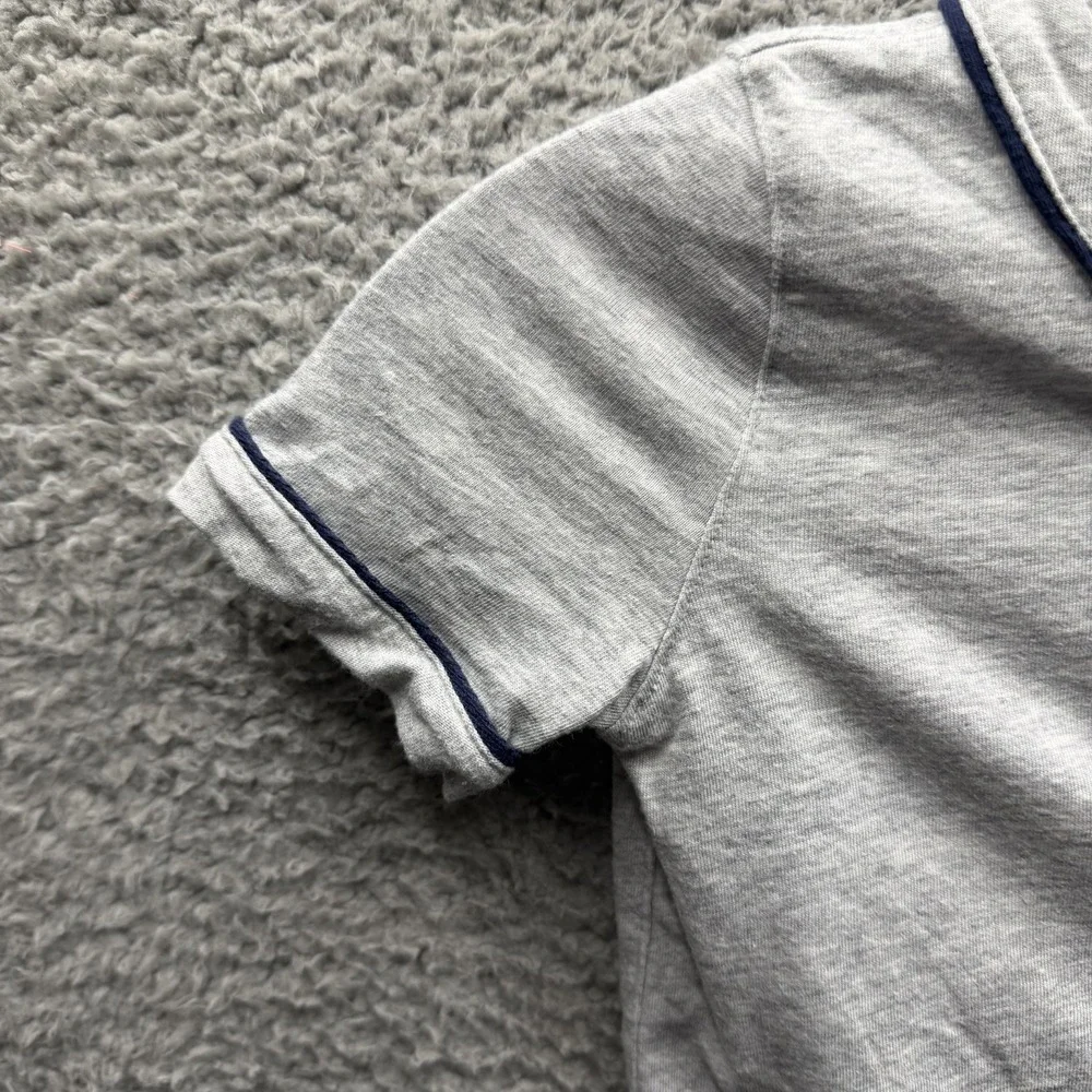 Carters Shirt Toddler Boy Size 4T Grey USA Short Sleeve Button Down Shirt 4T